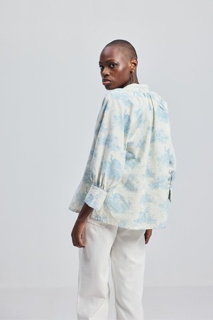 Relaxed-fit Shirt with Drawstring in Animal Print from Reistor