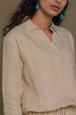 Meet me by the Cliff Dress in Neutral Beige from Reistor