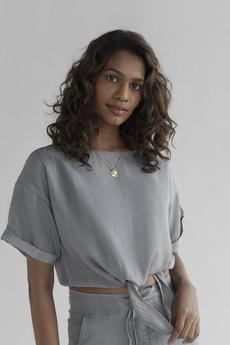 Twist and Sway Top in Stone Grey via Reistor
