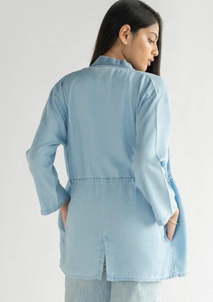 Travel Light Denim Jacket in Ocean Blue from Reistor