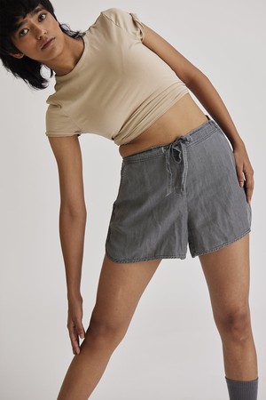 Power Play Shorts in Grey Denim from Reistor