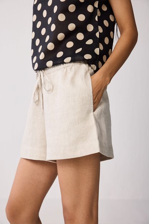 Regular V-Neck Polka Dot Top with Bow Detail from Reistor