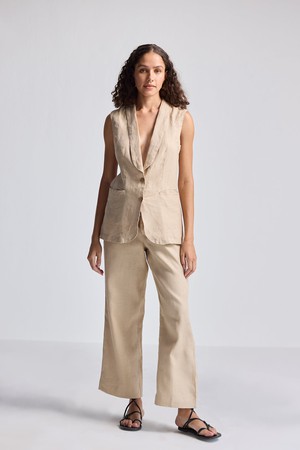 Sleeveless Hemp Jacket Set from Reistor