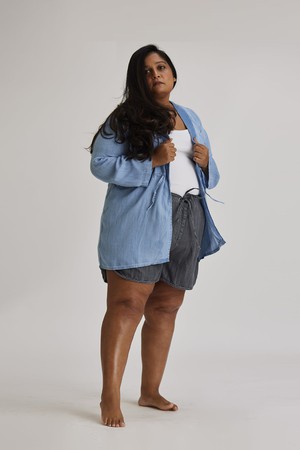Power Play Shorts in Grey Denim from Reistor