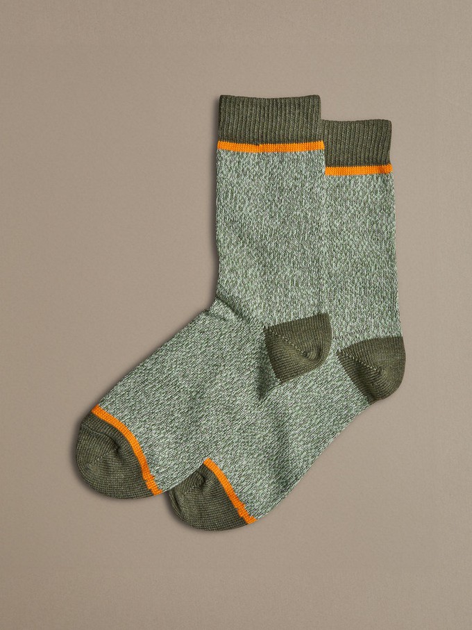 Organic Cotton Socks | Plain Green Marl from ROVE