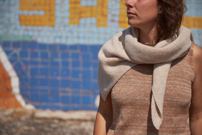 Triangle Scarf - Flax Cream from ROVE