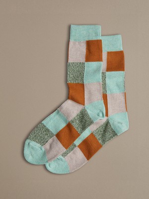 Organic Cotton Socks | Patchwork Mint from ROVE