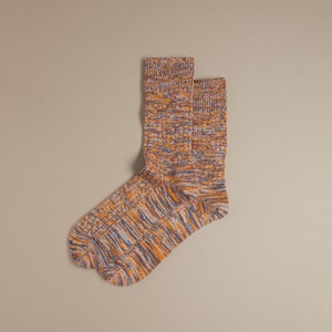 Faltering Stripe Socks | Blue & Orange from ROVE