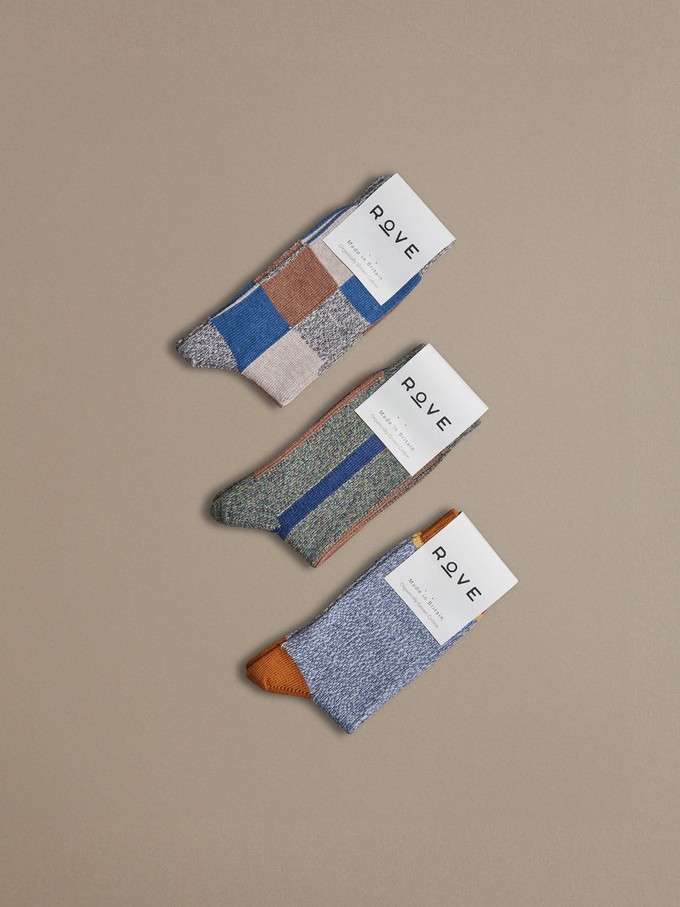 Organic Cotton Socks | Plain Blue Marl from ROVE