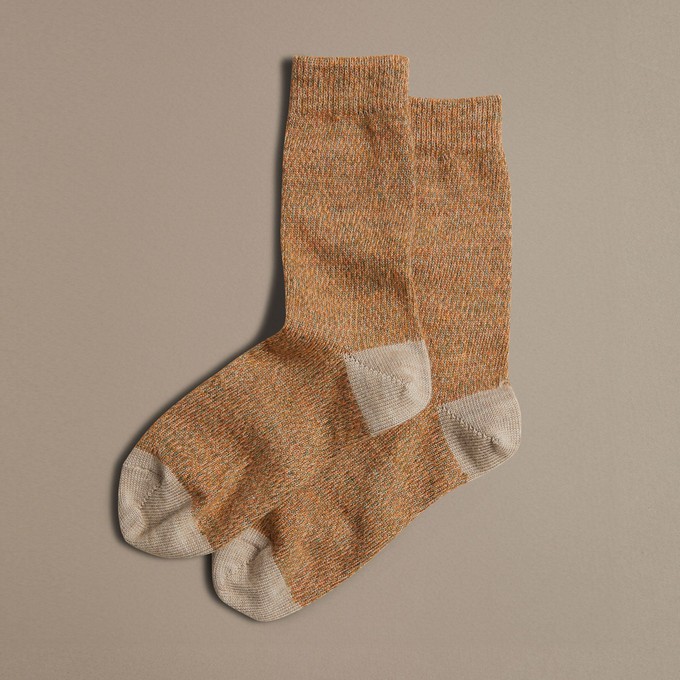 Fine Merino Wool Socks | Apricot Marl from ROVE
