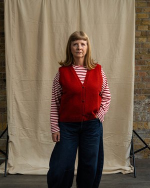 Button Up Vest | Red from ROVE