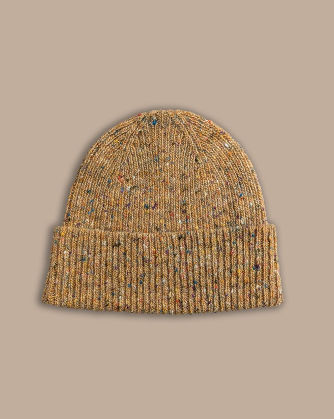 Unisex Donegal Beanie | Yellow Confetti from ROVE