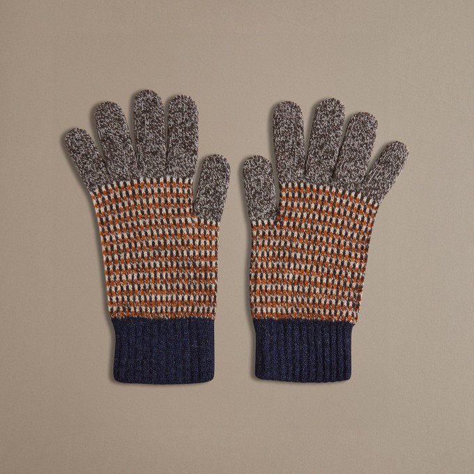 Marl Gloves | Brown & Navy from ROVE