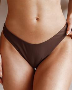 SAMPLE Bikini Bottom - Lovelli Brown/Pink via Savara Intimates