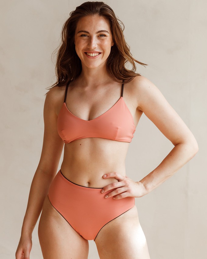 Bikini Bottom - Jasmine Brown/Pink from Savara Intimates