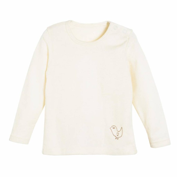 Living Crafts Babyhemd ronde hals wol/zijde from Schaapskleren