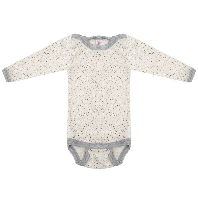Engel Romper wol/zijde met print from Schaapskleren