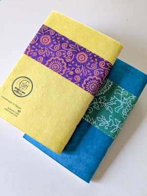 Eco friendly Lokta paper pocket notebook from Shakti.ism