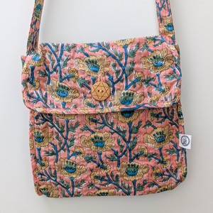 Quilted Block-Printed Cotton Crossbody Bag – Fair Trade Handmade Eco-Friendly Satchel from Shakti.ism