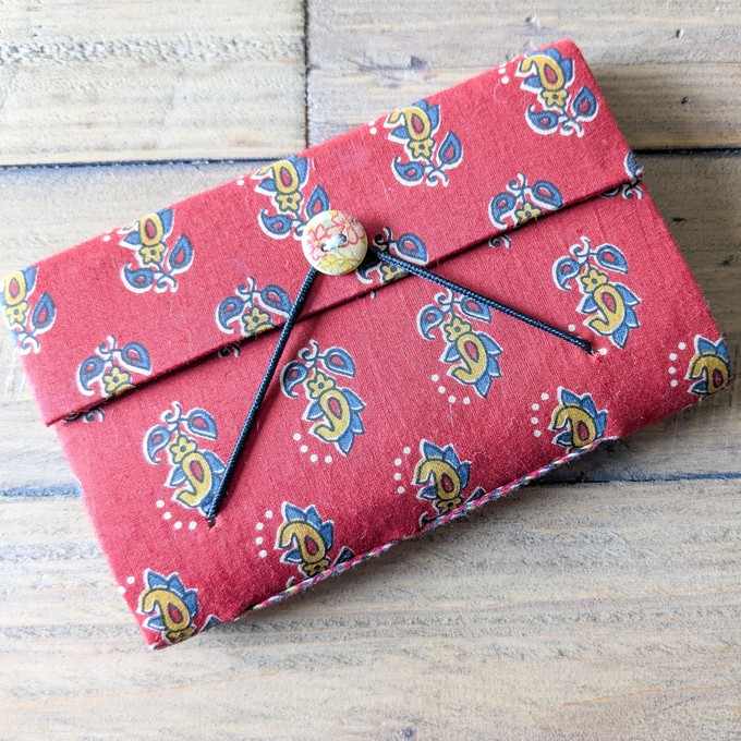 Eco Friendly Upcycled Fabric Journals with Elastic Flap Close, Fair Trade Stationery Ethically Handmade in India from Shakti.ism