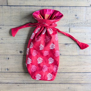 Eco Friendly Bottle Bags, Reusable Kalamkari Cotton Bottle Gift Bags, Ethically Handmade in India from Shakti.ism