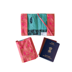 Handmade Recycled Sari Passport Covers, Upcycled Travel Wallets from Shakti.ism