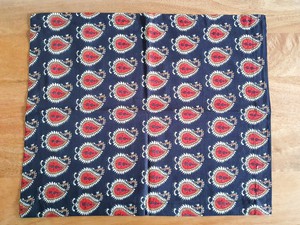 Bagru paisley block-printed placemats set of 2, handmade table mats from Shakti.ism