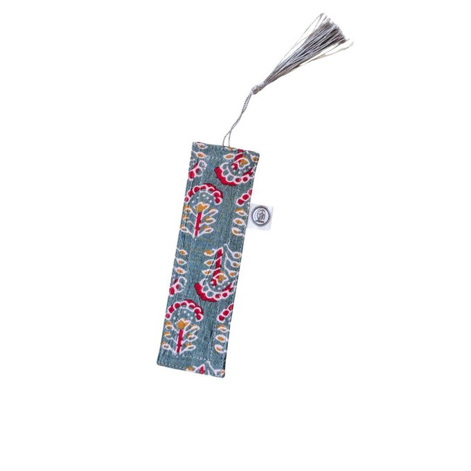 Block Printed Fabric Bookmarks with Tassel, Ethically Handmade in India from Shakti.ism