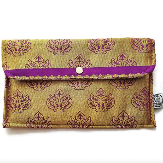 Handmade sari clutch bag from Shakti.ism