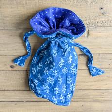 Eco Friendly Bottle Bags, Reusable Kalamkari Cotton Bottle Gift Bags, Ethically Handmade in India via Shakti.ism