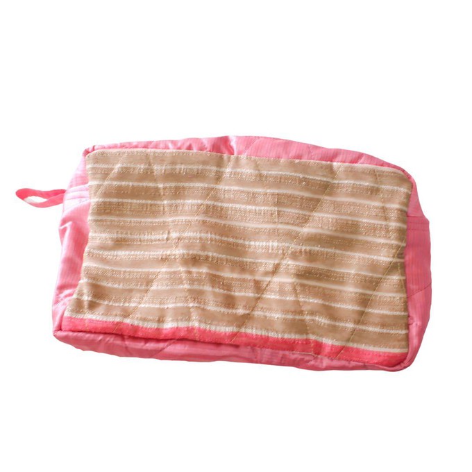 Large colourful upcycled sari box pouches from Shakti.ism