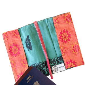 Handmade Recycled Sari Passport Covers, Upcycled Travel Wallets from Shakti.ism