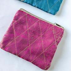 Upcycled Sari Coin Purses: Fair Trade Colourful Quilted Pouches via Shakti.ism