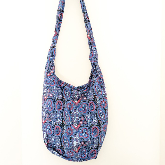 Vibrant crossbody sling handbag with knotted strap from Shakti.ism