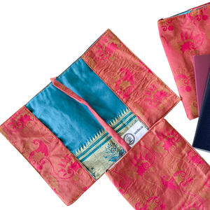Handmade Recycled Sari Passport Covers, Upcycled Travel Wallets from Shakti.ism