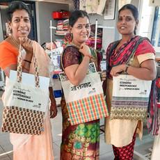The surprise sari tote bag via Shakti.ism