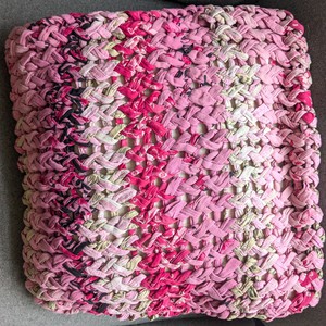Chunky knit cushion covers, 18x18in 46x46cm, ethically handmade in Bangladesh from Shakti.ism