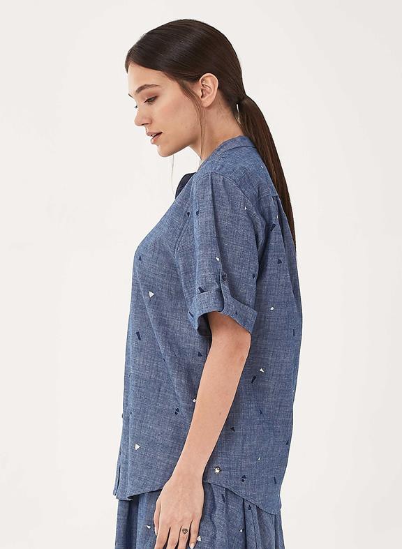 Blouse Denim Look Blauw from Shop Like You Give a Damn