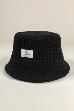 Bucket Hat Breeze Wafelstructuur Zwart from Shop Like You Give a Damn