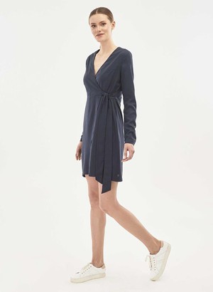 Tencel Wikkeljurk Navy from Shop Like You Give a Damn