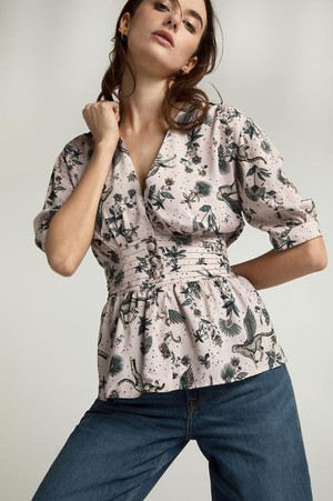 Blouse Lillmor Tropic Cheetah Lichtroze from Shop Like You Give a Damn