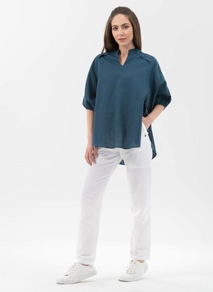 Blouse V-Hals Navy from Shop Like You Give a Damn