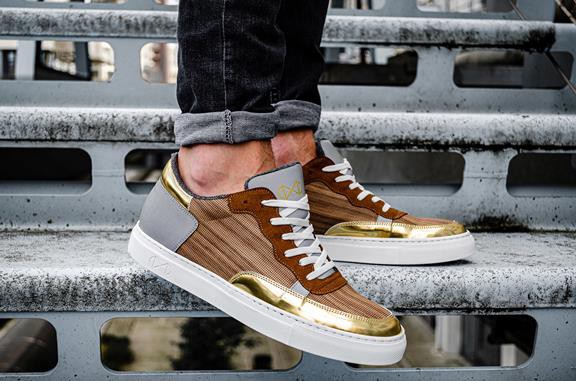 Sneakers Wood Bruin Goud from Shop Like You Give a Damn