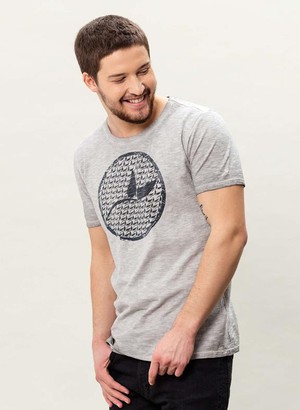 T-Shirt Vegan Leaf Geverfd Grijs from Shop Like You Give a Damn