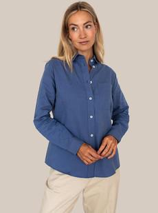 Willow Blouse Linnen Blauw via Shop Like You Give a Damn