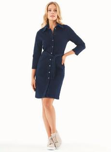 Denim Jurk Bio-Katoen Dark Navy via Shop Like You Give a Damn