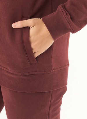 Soft Touch Zipped Hoodie Bordeaux from Shop Like You Give a Damn