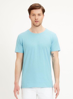 T-Shirt Basic Blauw from Shop Like You Give a Damn