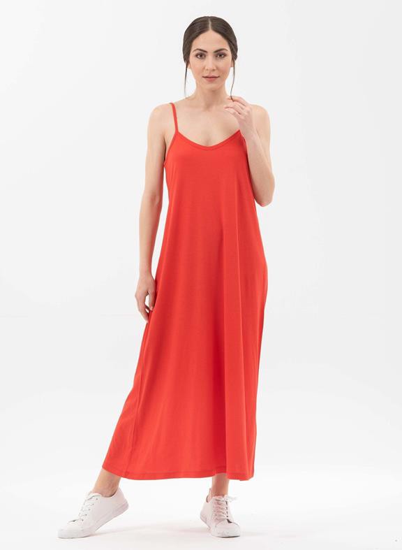 Maxi-Jurk Spaghettibandjes Rood from Shop Like You Give a Damn