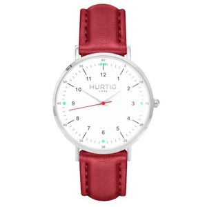 Moderno Horloge Zilver, Wit & Rood from Shop Like You Give a Damn